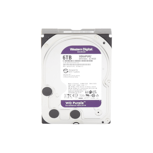 Disco Duro 6TB WD Purple Videovigilancia SATA 3.5 24/7 WD64PURZ