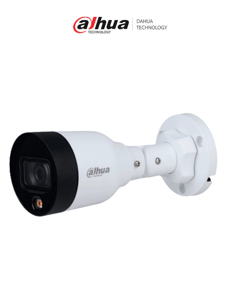 Cámara IP Bullet 2MP Dahua DH-IPC-HFW1239S1P-LED-0280B-S6 (Full-Color, Luz Blanca, 2.8mm, PoE, IP67)