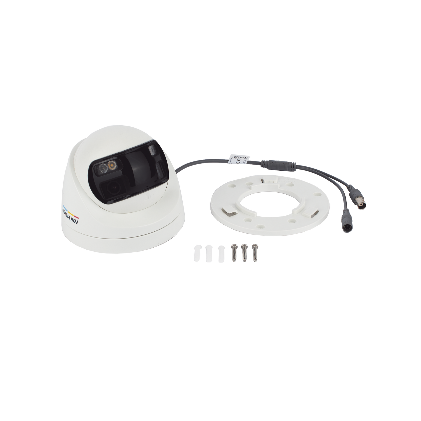 Cámara Turret Hikvision 3K 5MP 180° ColorVu Dual Light IP67 DS-2CE72KF3TP-DLS