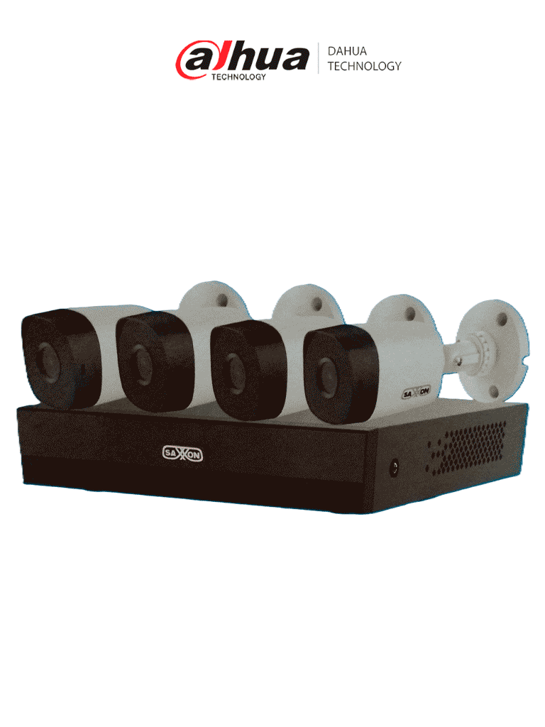 Kit de Videovigilancia 4 Cámaras + Grabador Saxxon SUA-KIT/XVR1E04-I/4-B10P-0280B