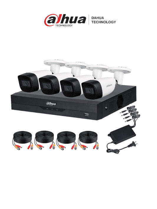 Kit de Videovigilancia 4 Canales 5MP Dahua DH-KIT/XVR5104HS-4KL-I3/4-HFW1500CMN-A-0280B-S2
