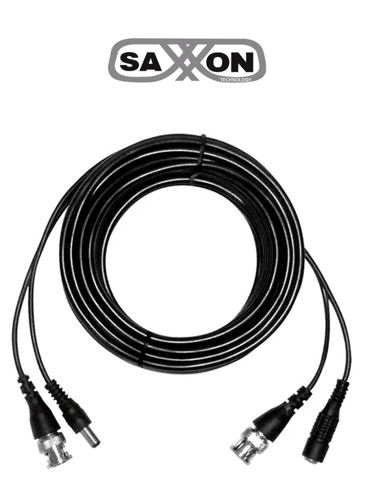 Cable Siamés de 10 Metros Armado para Video y Energía SAXXON WB0110C