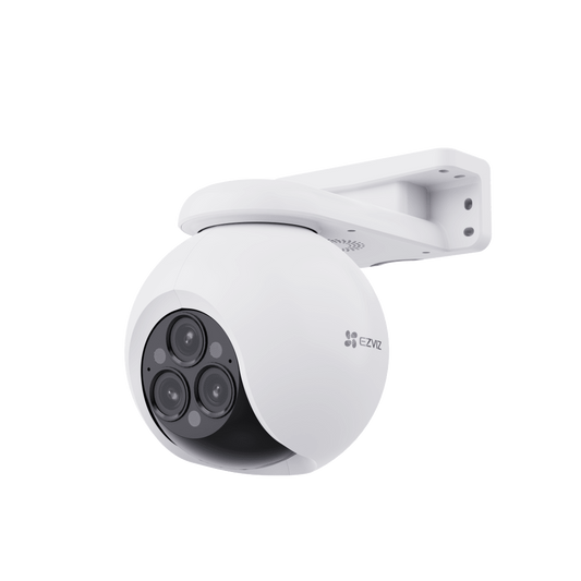 Cámara PT Wi-Fi Triple Lente 2K+ Panorámica 360° EZVIZ CS-H80F | Detección IA Humanos/Vehículos, Sirena y Luz | AZSEG
