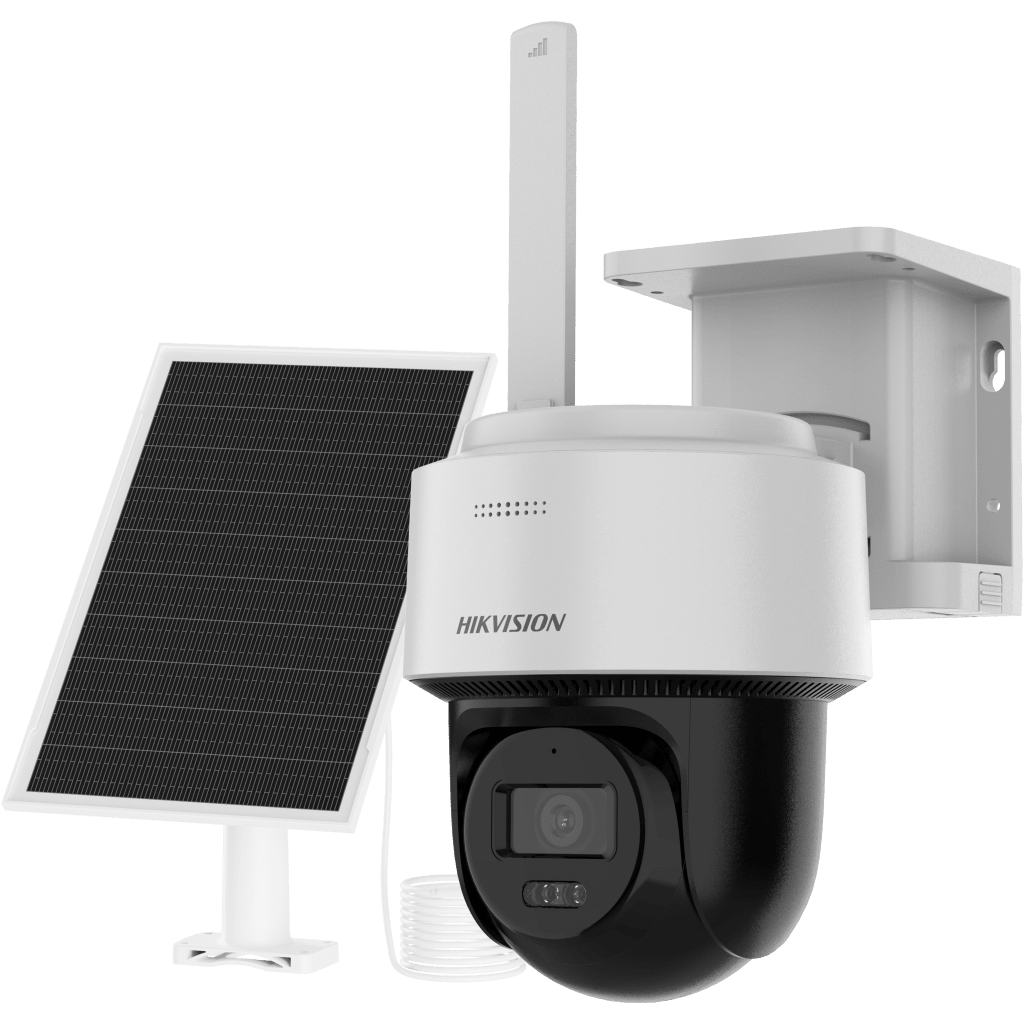 Kit Solar Cámara IP PT 4MP 4G Hikvision AOV | Panel Solar, Batería y Audio Bidireccional