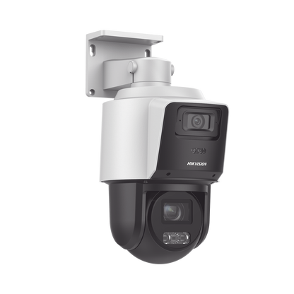 Cámara PTZ IP TandemVu 4MP Hikvision | Panorámica + PTZ, Zoom 4X y Dual Light