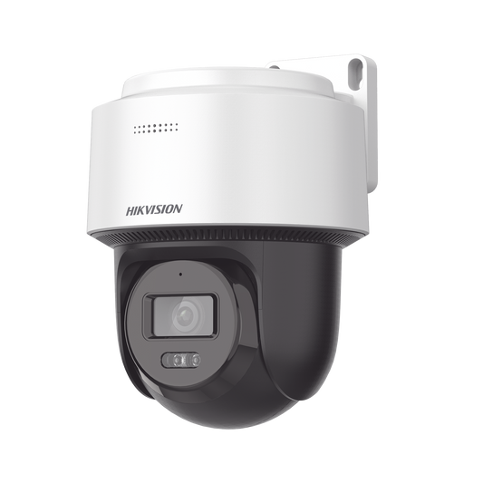 Cámara Domo PT IP 4MP Hikvision | Dual Light, Audio de Dos Vías, AcuSense y PoE