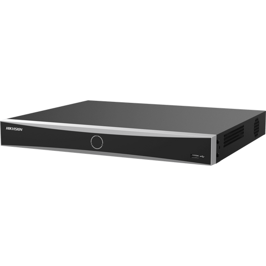 NVR IP 16 Canales 12MP (4K) Hikvision | PoE Integrado, AcuSense y Reconocimiento Facial