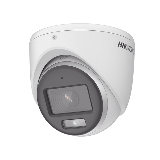 Cámara Turret TurboHD 5MP ColorVu con Micrófono Integrado Exterior Hikvision DS-2CE70KF0T-MFS