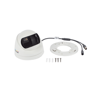 Cámara Turret Hikvision 3K 5MP 180° ColorVu Dual Light IP67 DS-2CE72KF3TP-DLS