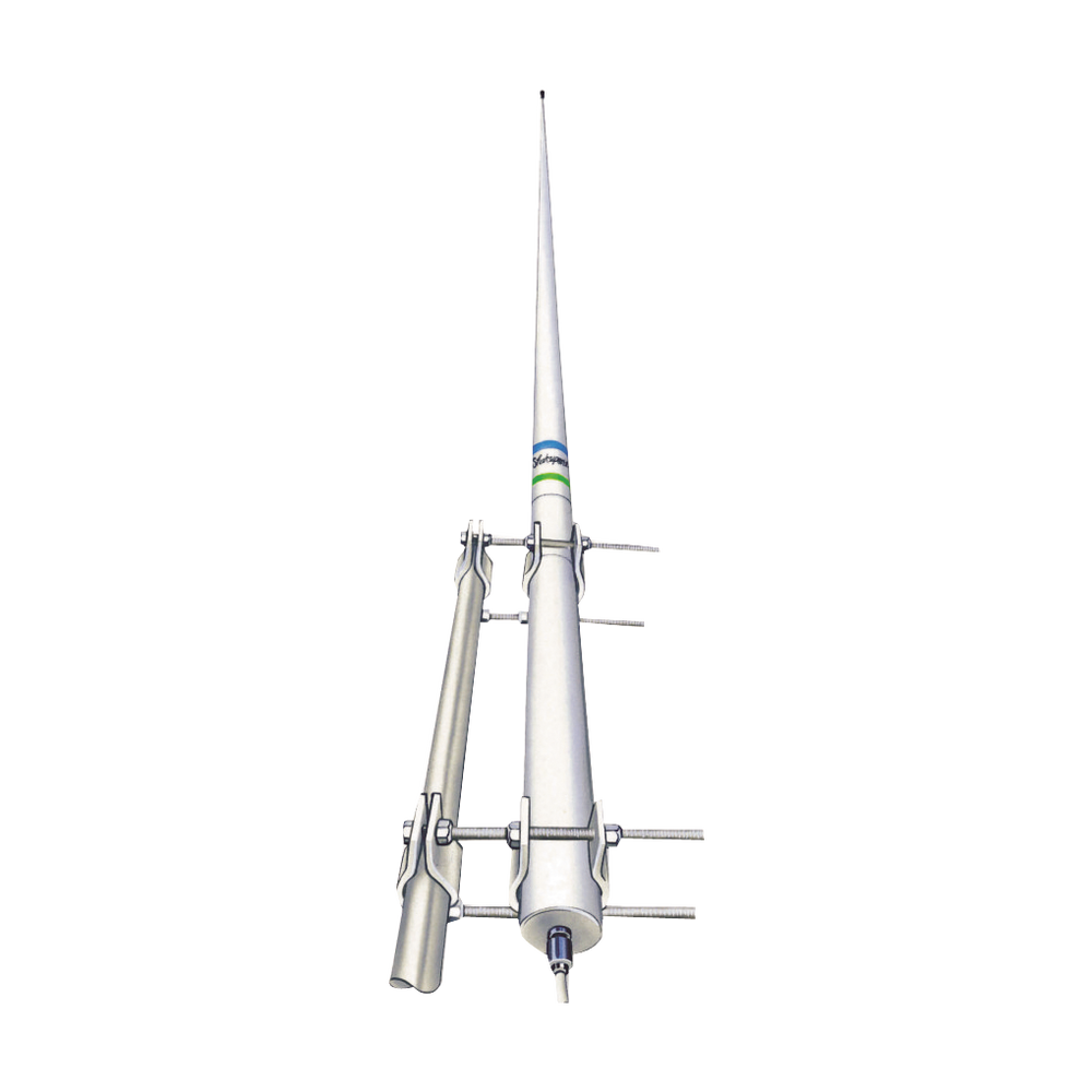 Antena marina VHF Base / Ganancia de 10 dB / Potencia de Entrada de 350 watts / Conector PL-259 macho