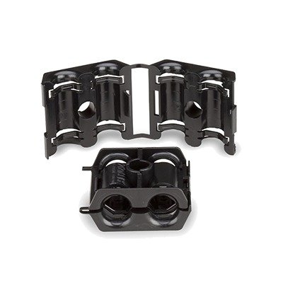 Sujetador Doble para Cable con Diámetro de 9 a 12 mm (0.35 a 0.47 Pulgadas). Paquete de 10 Piezas