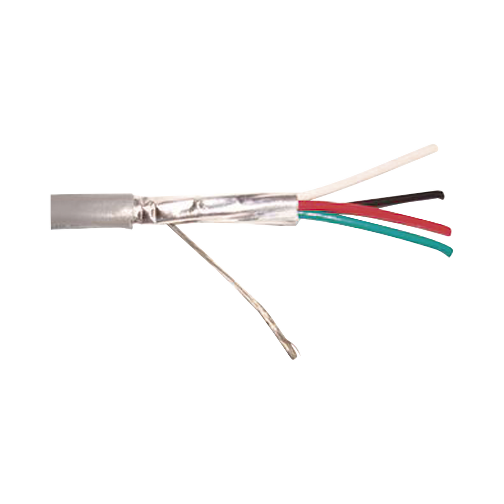 Cable 4 x 18 AWG / Blindado / 305 Metros (1000 Pies) / Riser / UL / Color Gris / Hecho en México