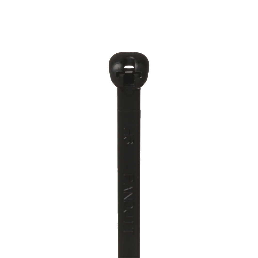Cincho de Nylon 6.6 Dome-Top®, Con Lengüeta de Bloqueo de Acero Inoxidable, 203 mm largo x 4.7mm ancho, Color Negro, Exterior Resistente a Rayos UV, Paquete de 100pz