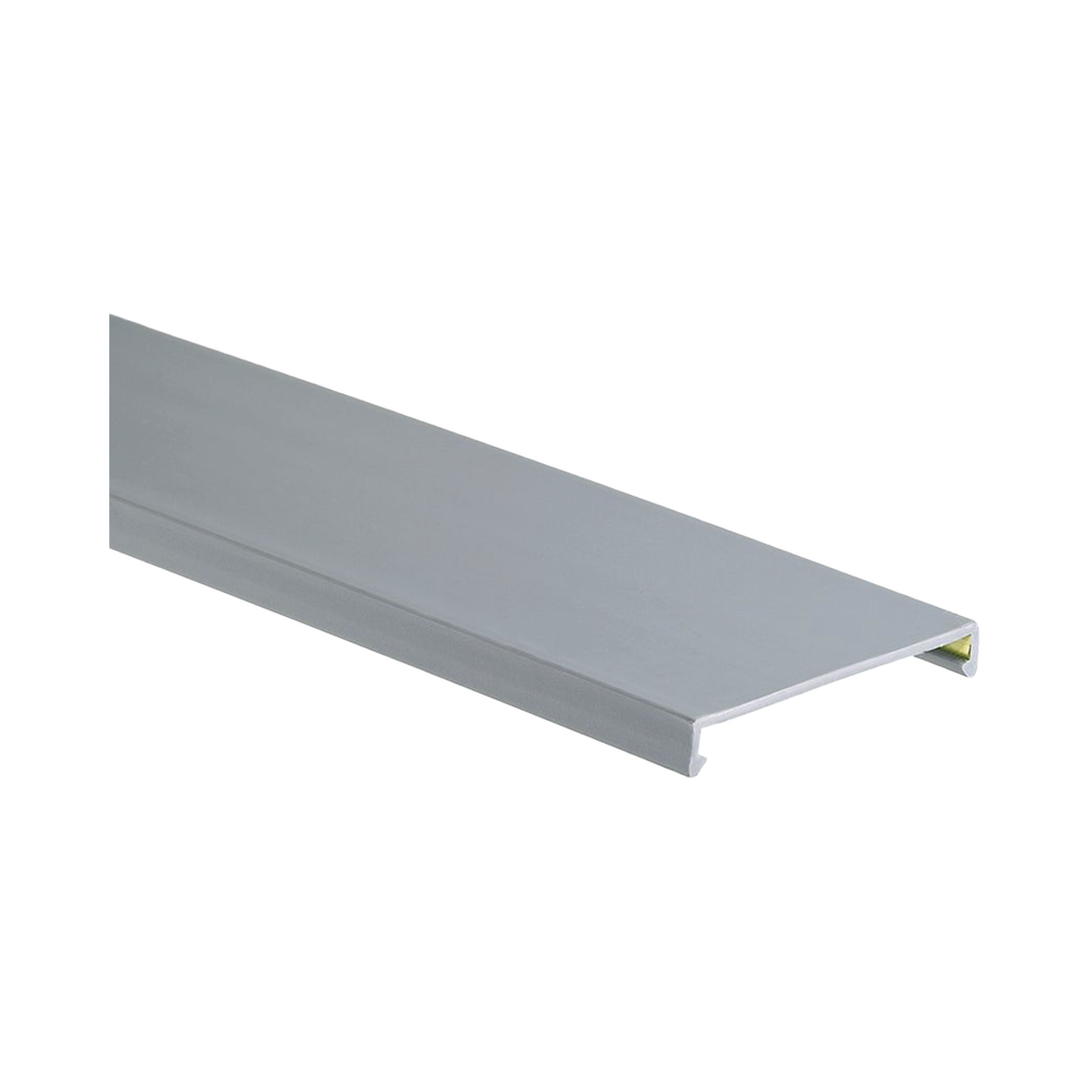 Tapa para Canaleta Ranurada, de 3.25 in de Ancho,  1.38 m de Largo, Color Gris
