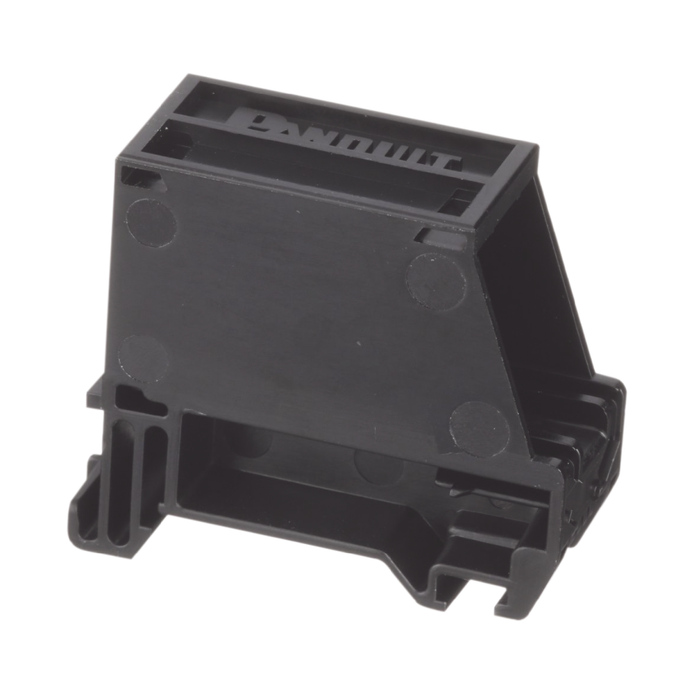 Adaptador de 1 Puerto, Para Conectores Tipo Mini-Com, Montaje en Riel Din Estándar de 35 mm (1.38 pulgadas), Color Negro