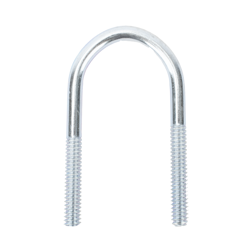 Abrazadera tipo U de 1/2", con acabado Electro Zinc, no incluye tuercas y arandelas