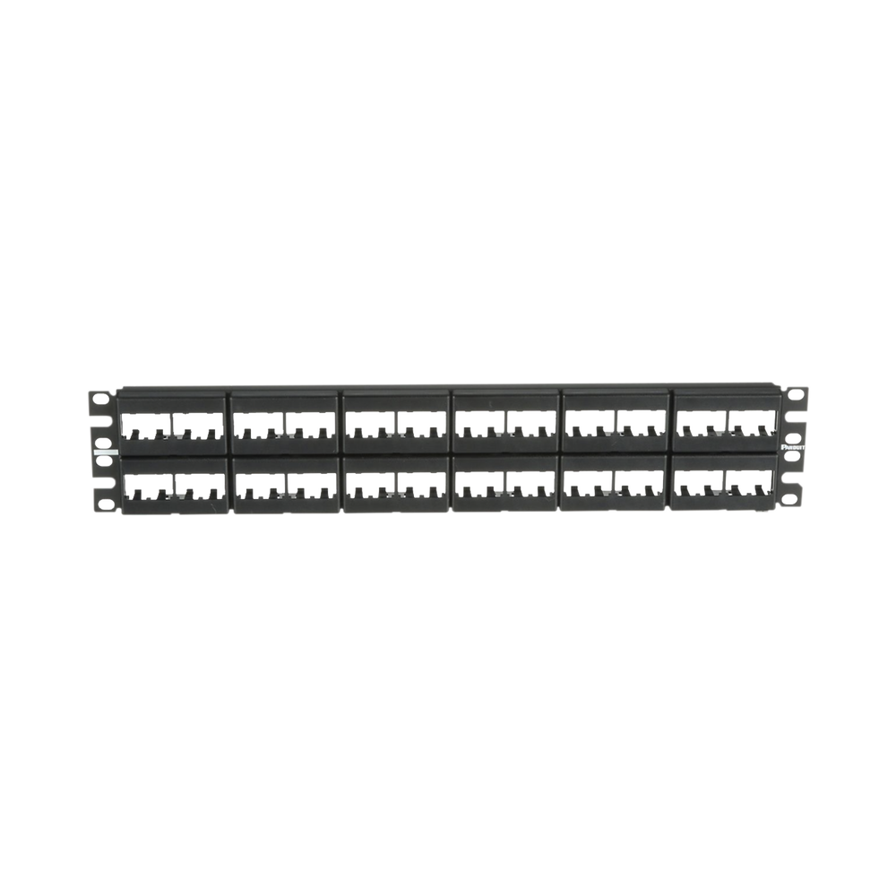 Panel de Parcheo Modular Mini-Com (Sin Conectores), Plano, Sin Blindaje, de 48 Puertos, 2 UR