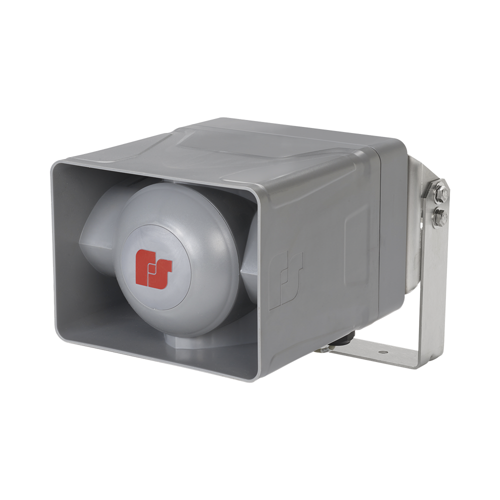 Altavoz No Amplificado 100 W, 25/70 Vrms, Volumen 120 dBa Tono, para zonas peligrosas Clase I Div 2 Grupos A-D, grado de protección NEMA 4X Exterior, Montaje para Pared, Techo y/o Poste
