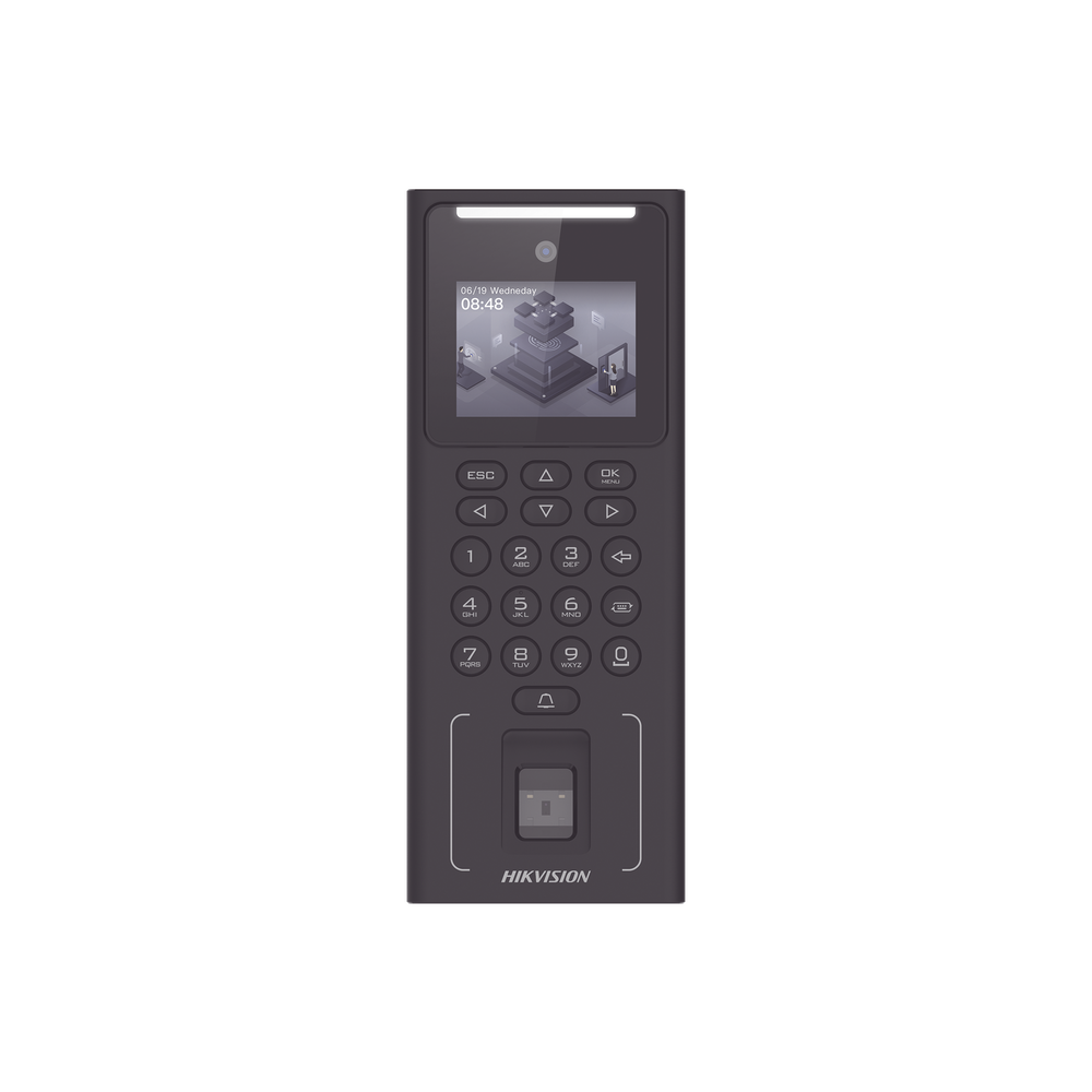 Terminal Facial Min Moe WiFi con Batería de Respaldo / Administrable por Smartphone o Nube / Acceso y Asistencia / 500 Rostros y Lector de Tarjetas PROX EM / 3,000 Huellas / 3,000 Tarjetas