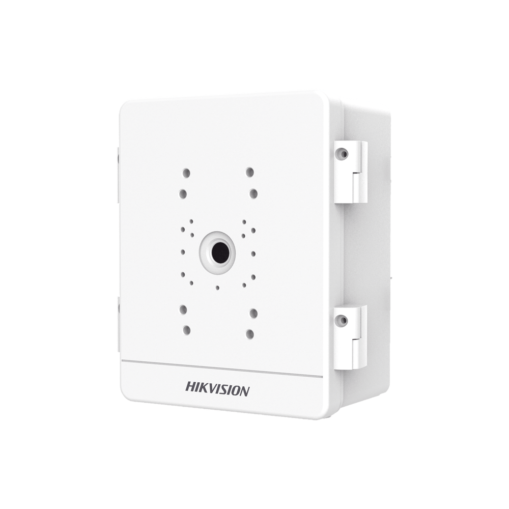 Caja para Videovigilancia para Exterior / Uso en Pared o Poste / IP66 / IK10 / Dimensiones: 387 X 432 X 225 mm / Soporta 3 Dispositivos (PTZ, Bocinas, Cámaras Fijas)