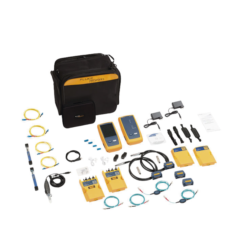 Certificador DSX-8000 para Cable de Cobre Cat5e, Cat6, Cat6A y Cat8, Con Módulos OLTS Quad CertiFiber Pro, Con WiFi Integrado y Pantalla LCD de 5.7 Pulgadas (14.48 cm), Versión Internacional