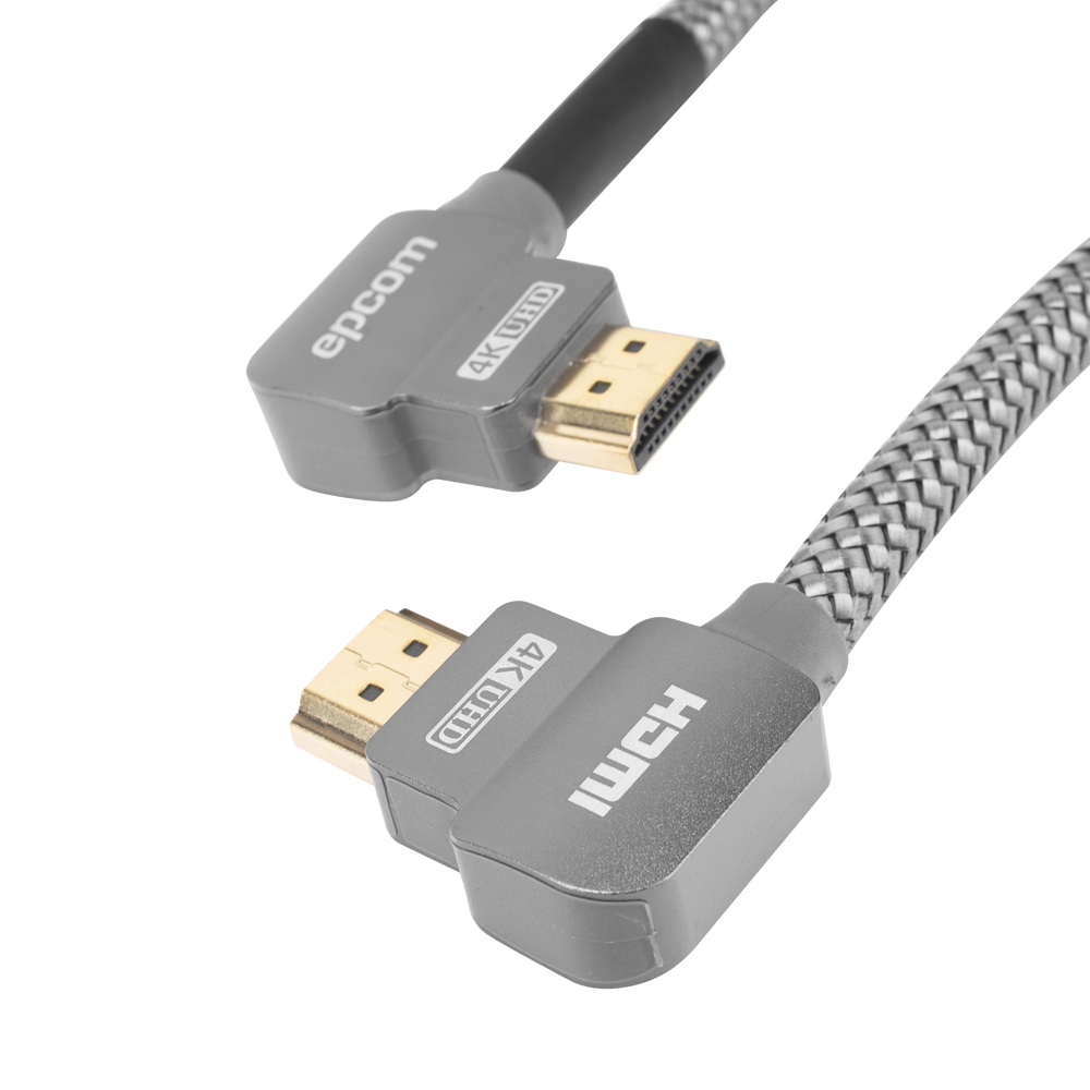 Cable HDMI Ángulo 90° | 2 Metros (6.56 Pies) | Alta Definición | Versión 2.0 | Alta Velocidad 18Gbps | 4K@60Hz |