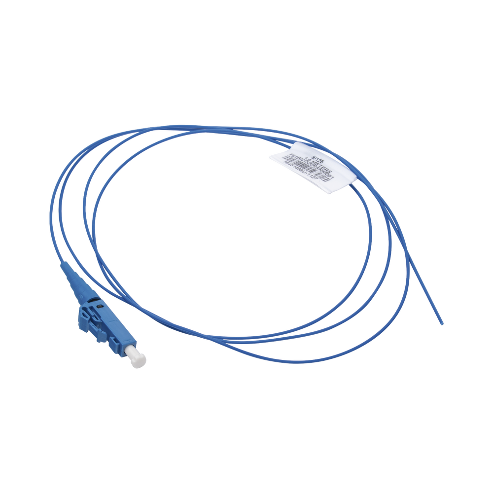 Pigtail de Fibra Óptica LC Simplex, Monomodo OS2 9/125, 900um, Color Azul, 1 Metro (3.28 Pies)