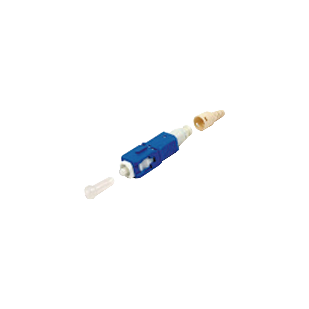Conector de Fibra Óptica Pre-Pulido LightBow SC/UPC Simplex, Monomodo OS1/OS2, Re-Terminable, Color Azul