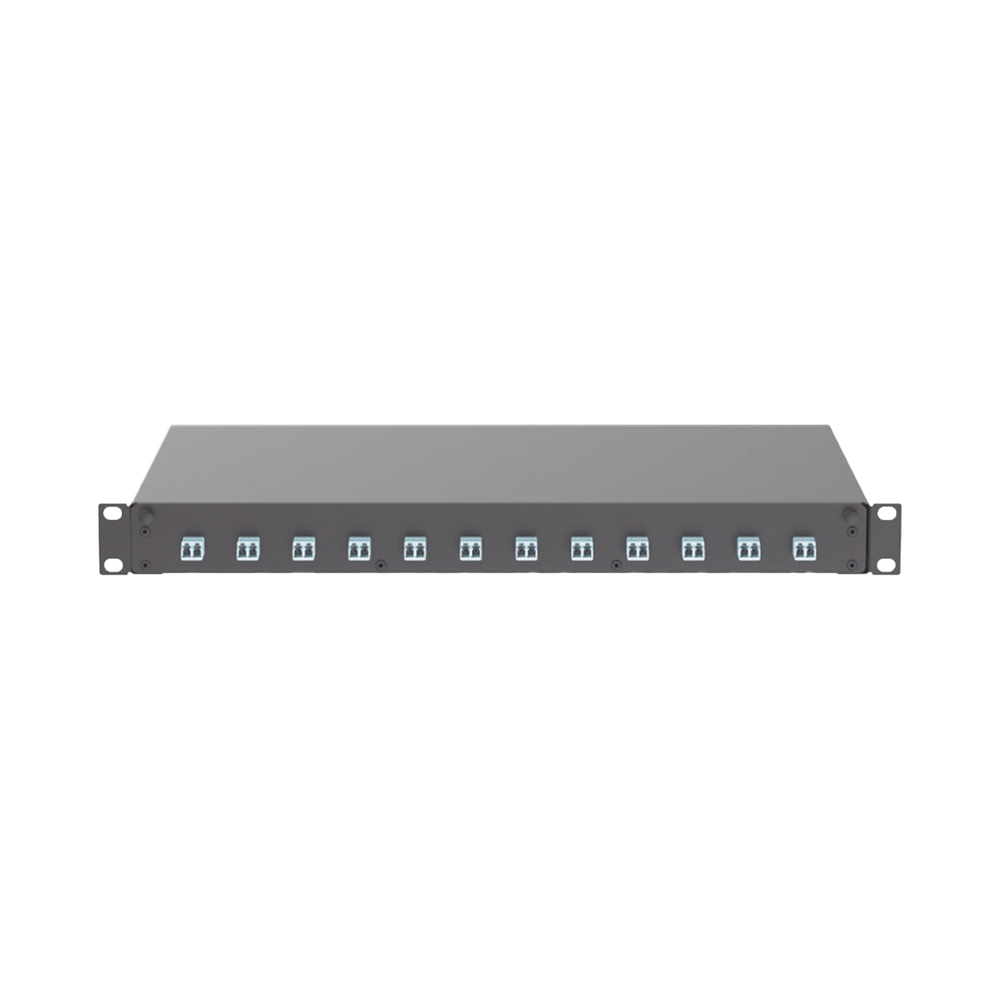Distribuidor de Fibra Óptica, Con 12 Conectores LC Duplex (24 Fibras), Para Fibra Multimodo OM3/OM4, 1 UR