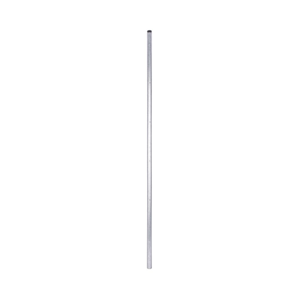 Poste de esquina fabricado en tubo galvanizado con 5 perforaciones para aisladores.