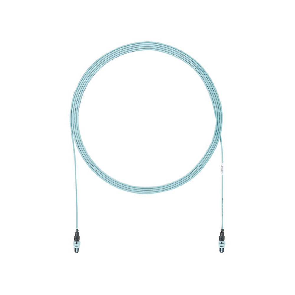 Cable de Interconexión de 12 Fibras Ópticas Multimodo OM4, Con Conector Pan-MPO Hembra - Hembra, Polaridad A, LSZH, de 17 Metros (55.77 Pies)