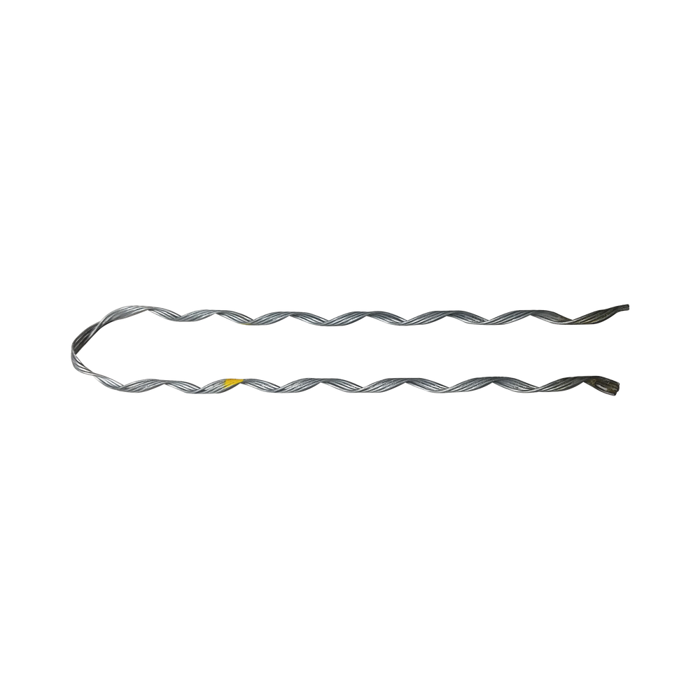 Remate Preformado de Acero Galvanizado para fibra Mini-ADSS, Diámetros 6-7 mm (Estructura de 4 hilos con Polvo Abrasivo)