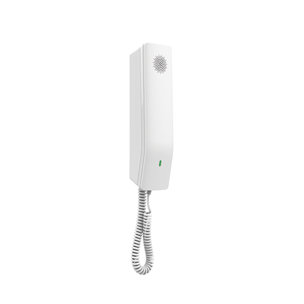 Teléfono IP para Hoteles / Altavoz HD / 2 Cuentas y Líneas SIP / 10 Teclas de Marcación Rápida / 3 Teclas Programables / Códec OPUS / Gestión GDMS / Instalación en Escritorio y Pared / PoE 100 Mbps