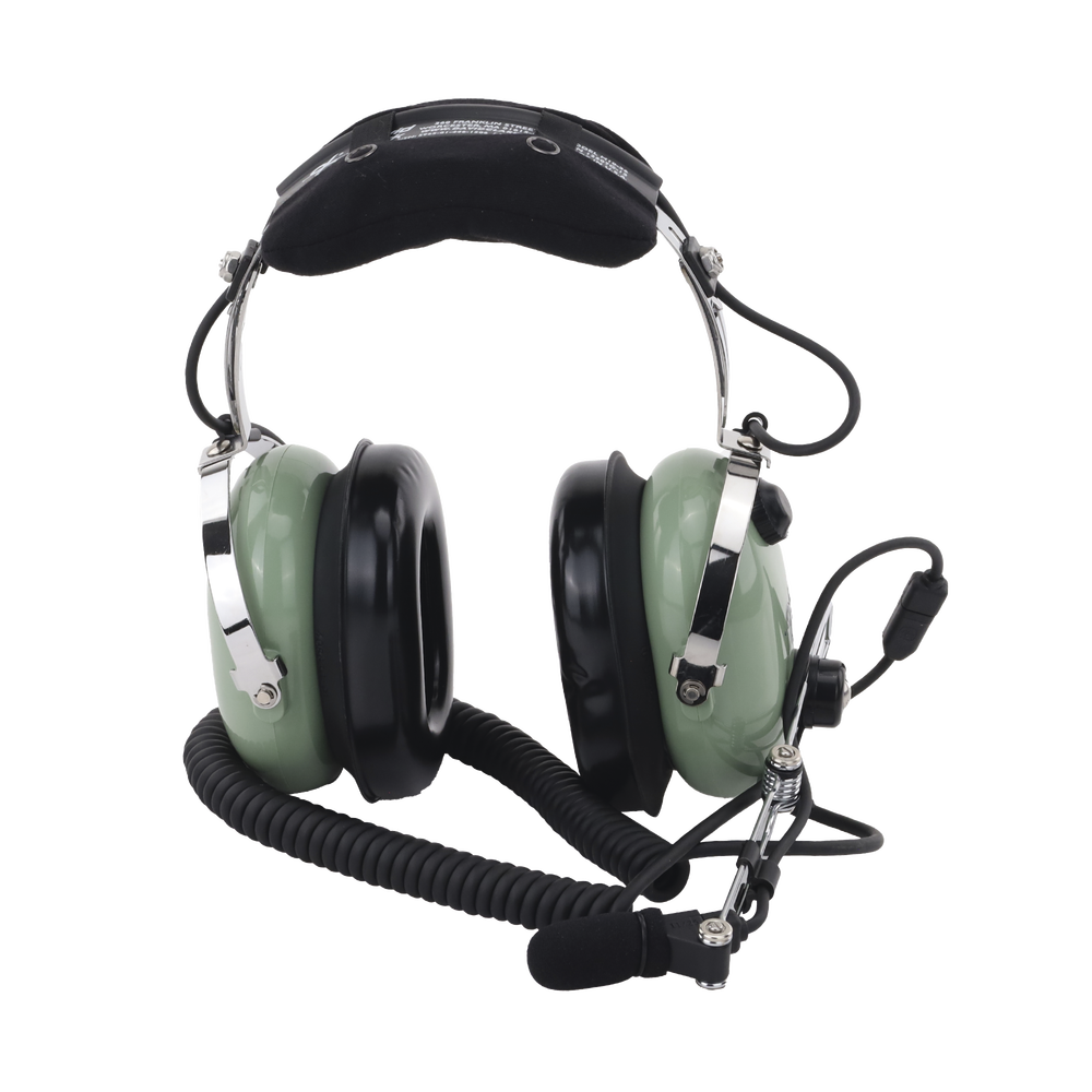 Auriculares de aviación, con micrófono, sobre la cabeza, helicóptero