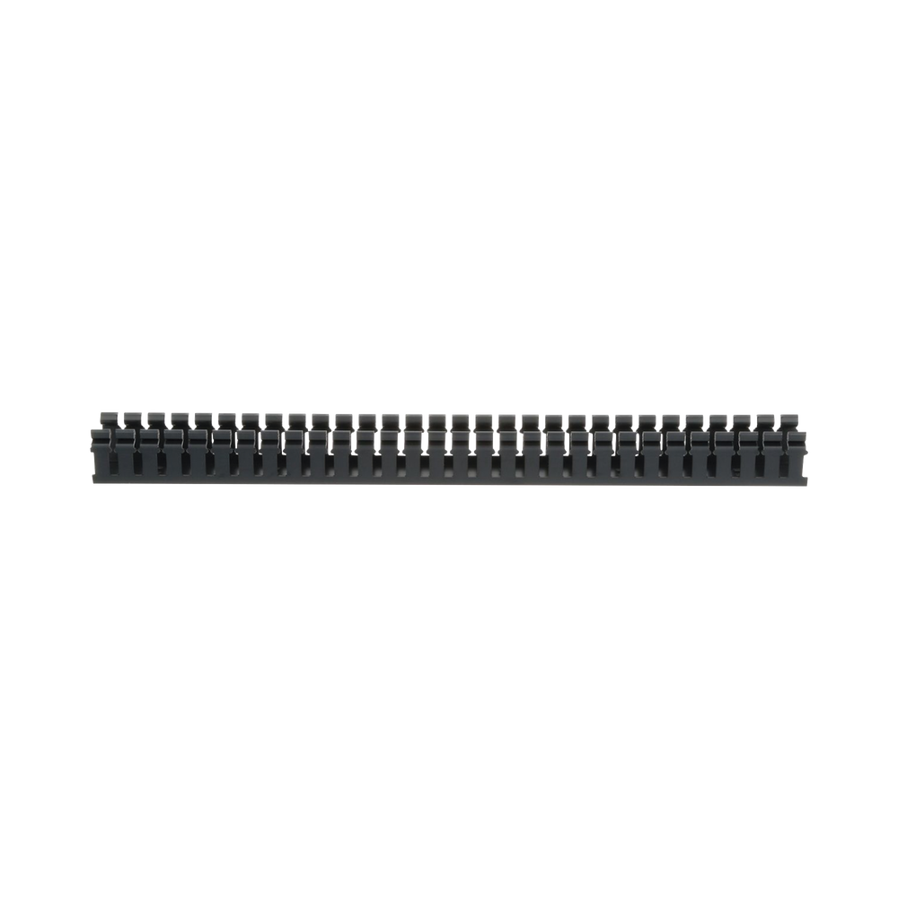 Canaleta Ranurada de PVC sin Tapa, Tipo H (Tapa Abisagrada), 55.1 mm de Ancho, 50.3 mm de Alto y 1828.8 mm de Largo, Color Negro