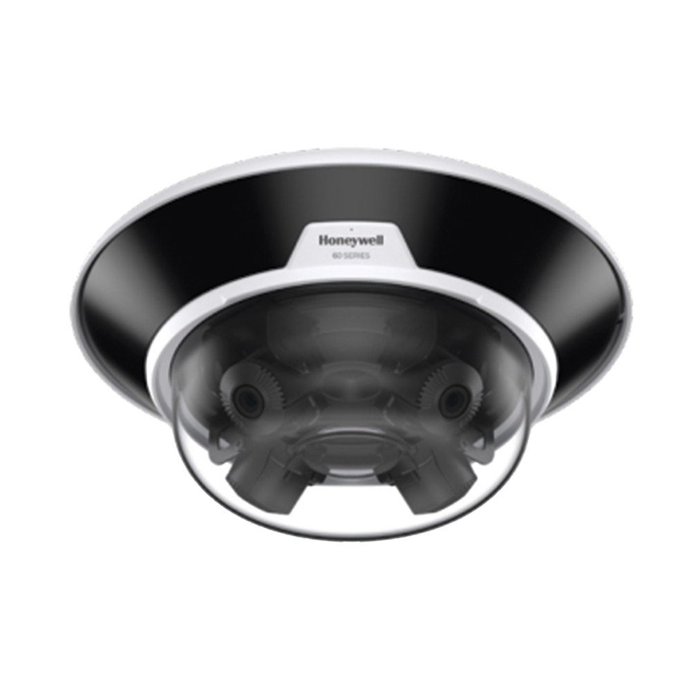 Multisensor IP 20 MP (4 Lentes de 5 MP) / Lentes Motorizados 3.7 a 7.7 mm / Exterior / IP66 / 30 mts IR / H.265 / IK10 / NDAA / ONVIF / Detección Sabotaje / Movimiento / Audio / PoE+ / Alarmas y Audio I/O / Serie 60 / Honeywell Security