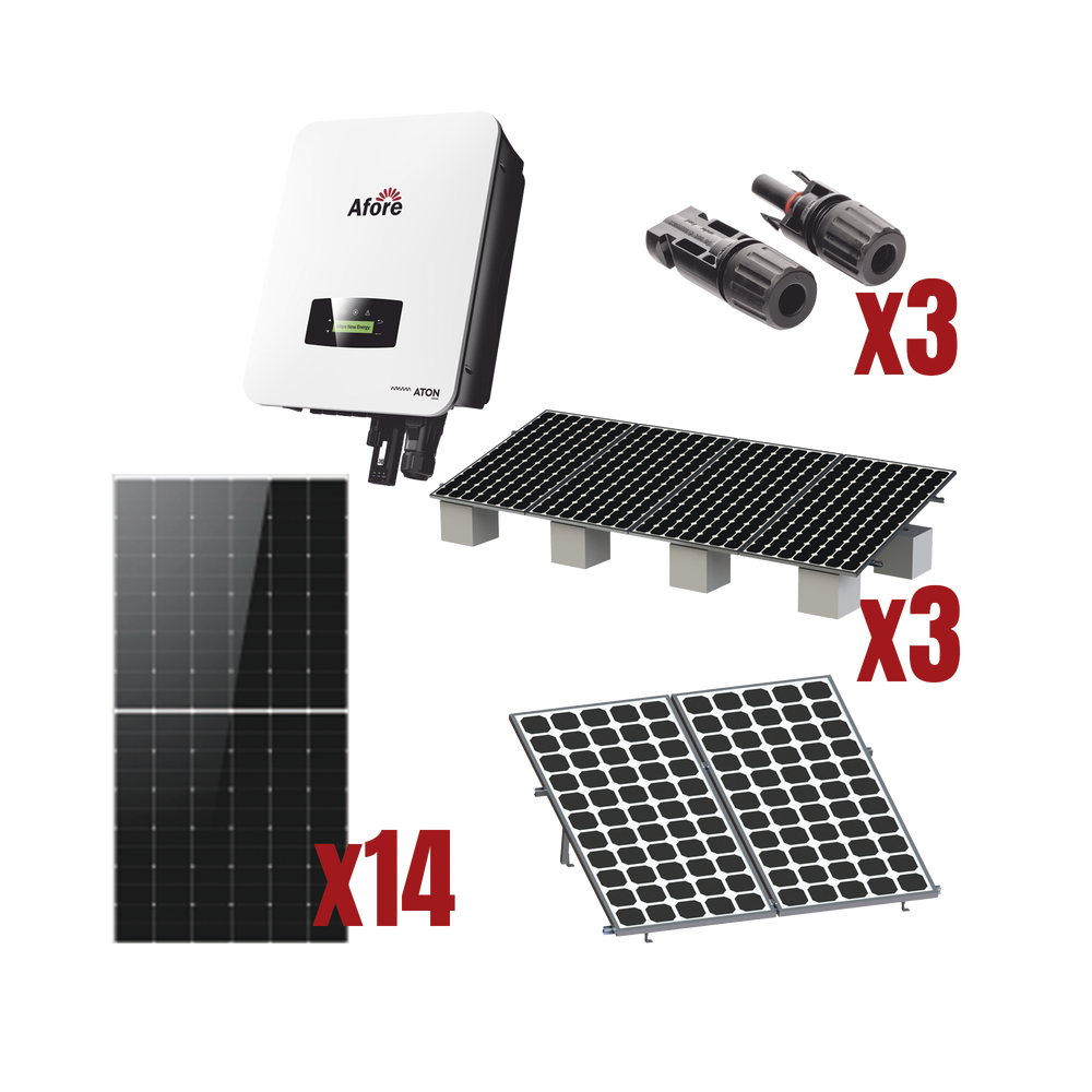 Kit Solar Interconexion  / 8kW  220Vca / Inversor AFORE / Montaje Incluido