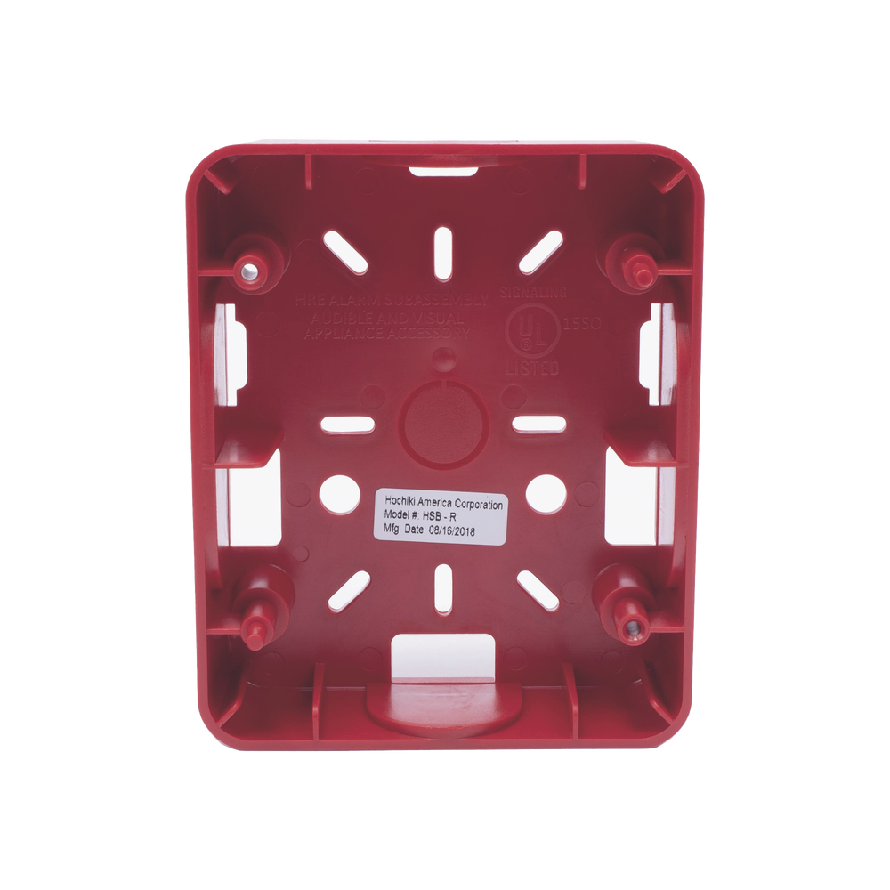 Caja Trasera Resistente a la Intemperie, Roja (para usar con la serie de estrobos HE) (0500-06360) De Hochiki