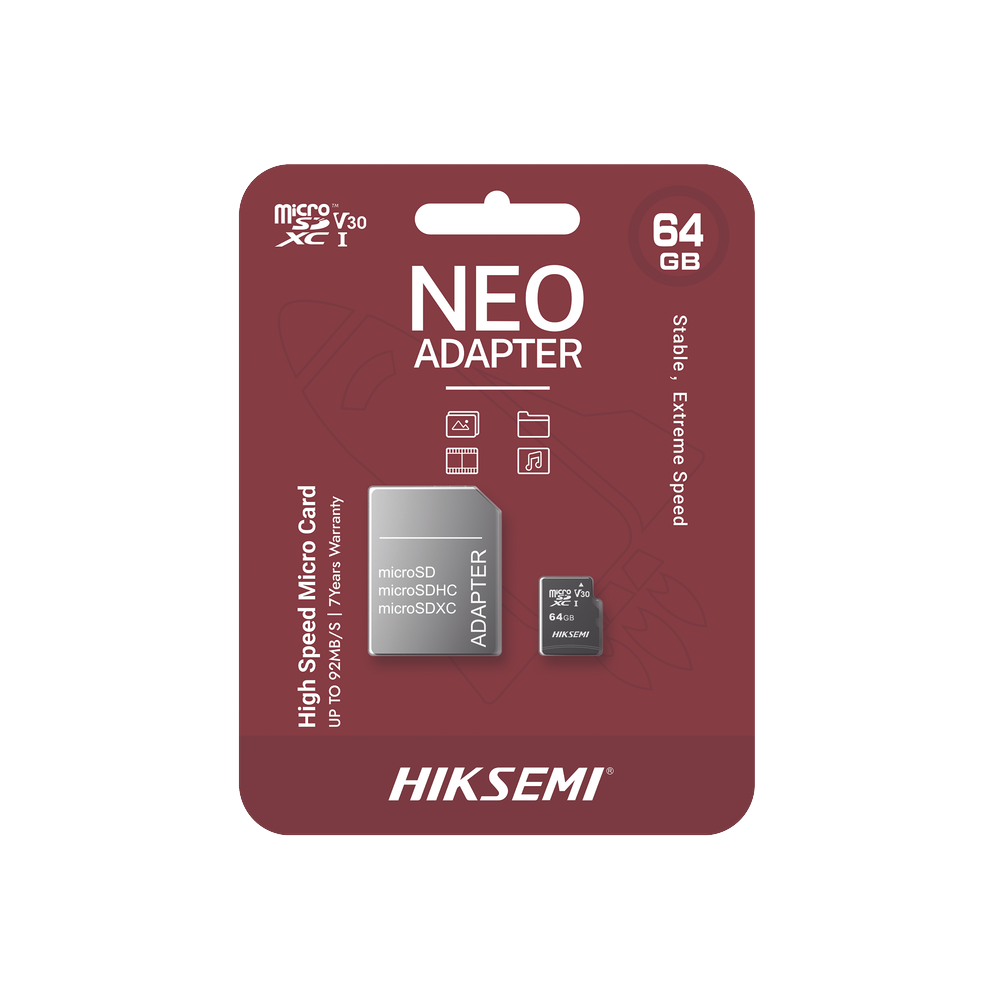 Memoria microSD con Adaptador Ideal para Celular o Tablet / 64 GB / Multipropósito