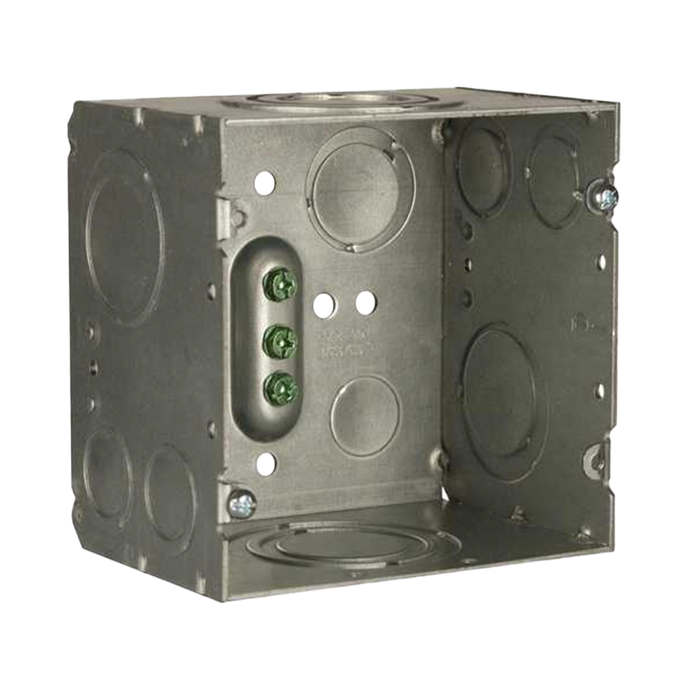 Caja Cuadrada 4- 11/16" x 4 11/16"/ Profundidad de 3-1/4"/ 2 Entradas 1", 1 1/4", 1 1/2", 2", 2 Entradas 1"-1 1/4", 2 Entradas 3/4 "- 1", 4 Entradas 1/2" - 3/4", 2 Entradas 1/2".