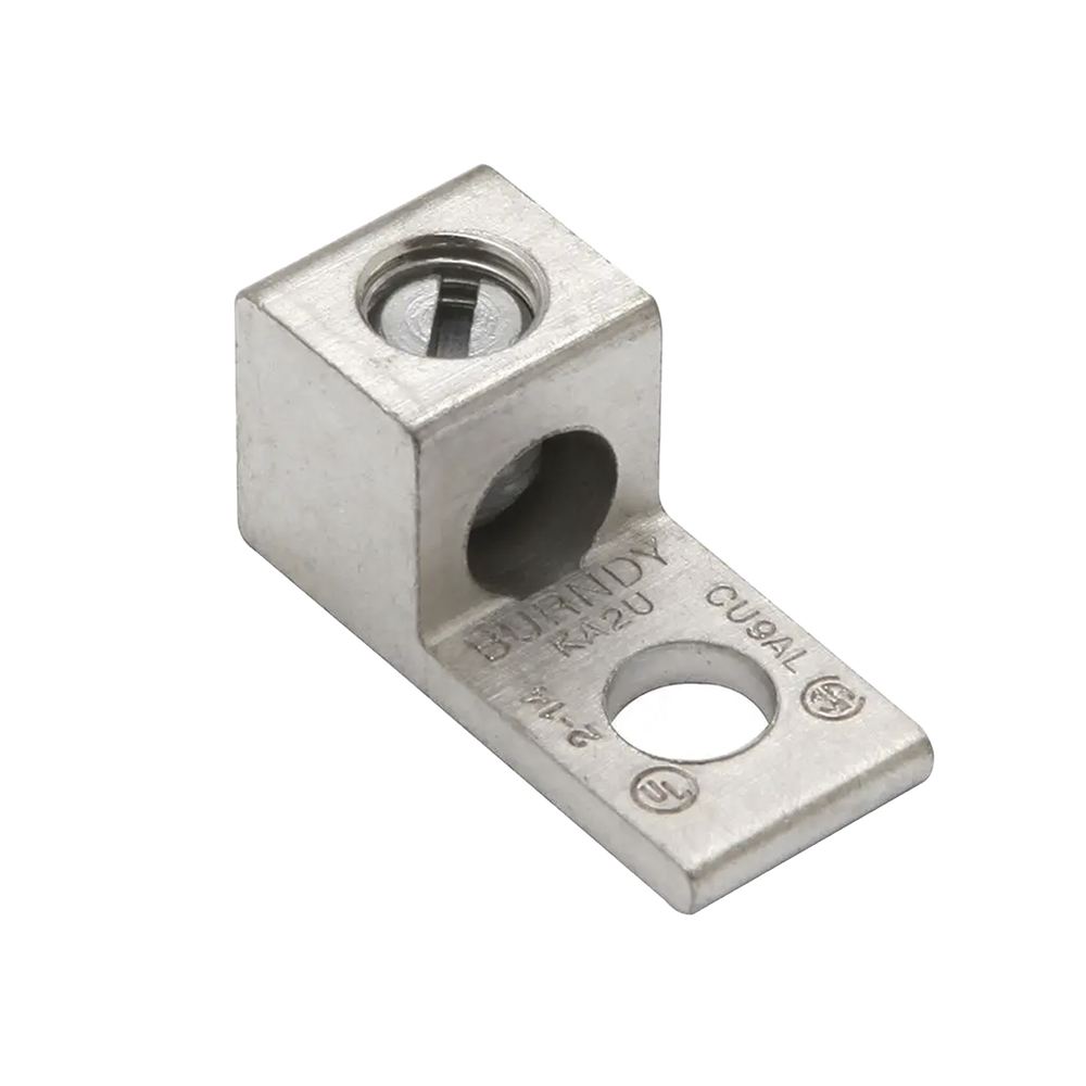 Terminal Universal de Aluminio/ 1 Orificio para Calibre 14- 6 AWG / Perno de 1/4" / AL-CU Estañado.