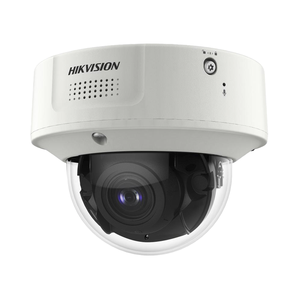 Domo IP 4 Megapixel / Lente Mot. 2.8 a 12 mm / 40 mts IR EXIR / 2 Analiticos Simultaneos / SSD Integrado 1 TB / DeepinView / 2 Micrófonos Integrados / IP67 / IK10 / H.265+ / WDR 150 dB / Captura Facial / Búsqueda por Atributos