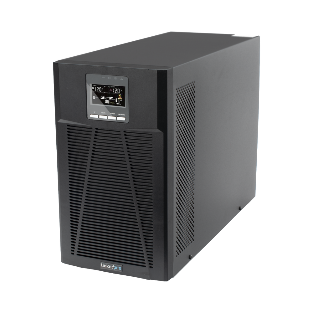 UPS 2000VA/1800W Online Doble Conversión /Pantalla LCD / 4 tomas 5-15R / Regulación de Voltaje / Protección RJ45