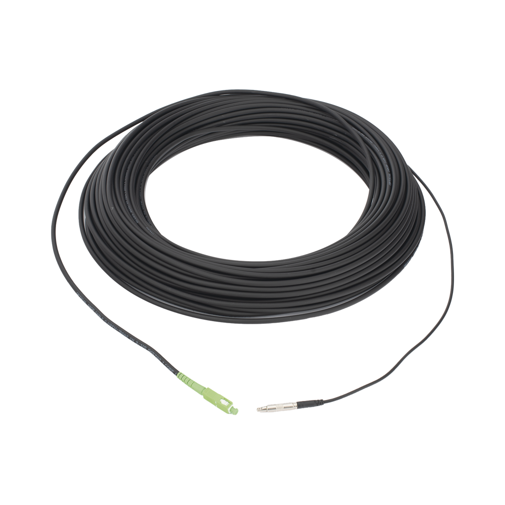 Rollo de Fibra Óptica Drop Redonda G657A2 Monomodo Simplex de 50 Metros (164 Pies) con Conectores SC/APC-SC/APC para Instalaciones Aéreas, Subterráneas o a la Intemperie