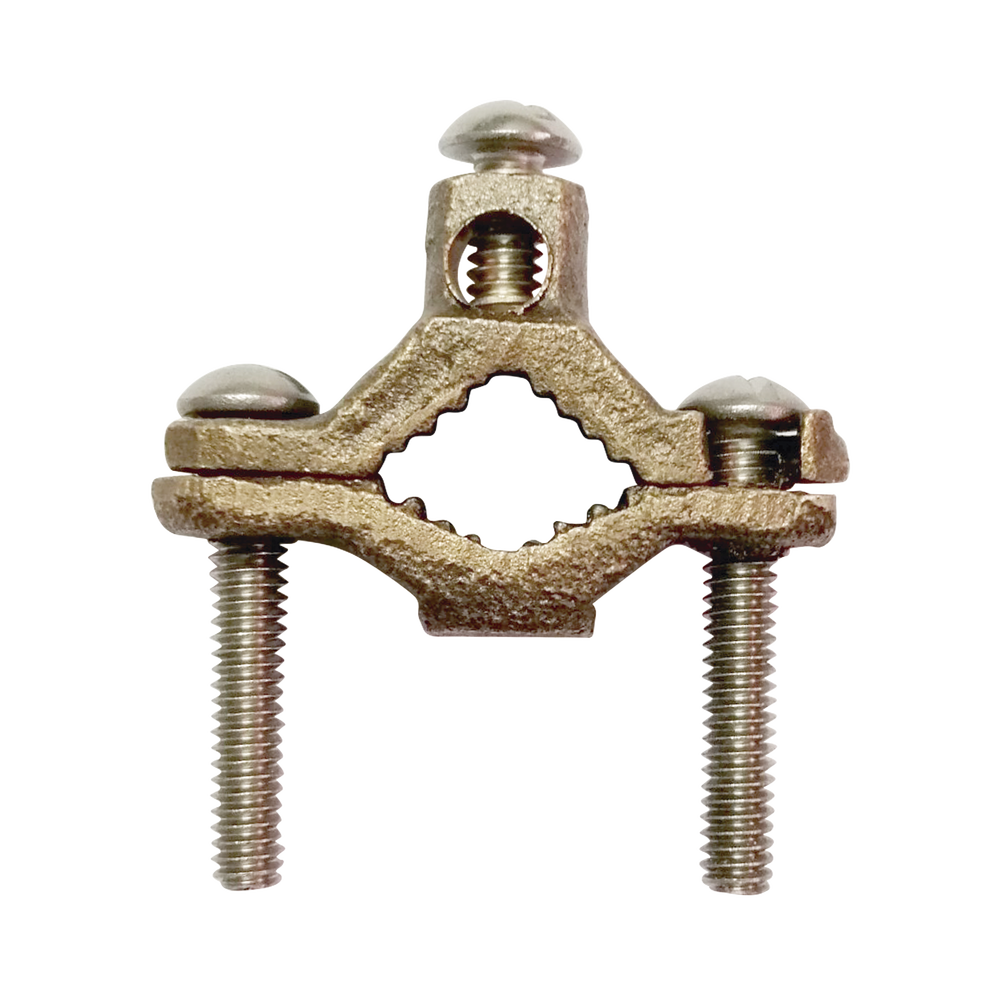 Conector Tubo a Cable / Bronce 100% / Tubo hasta 1 1/4 in / Cable 4 AWG / Aterrizaje Torres TZ / Sin Soldadura