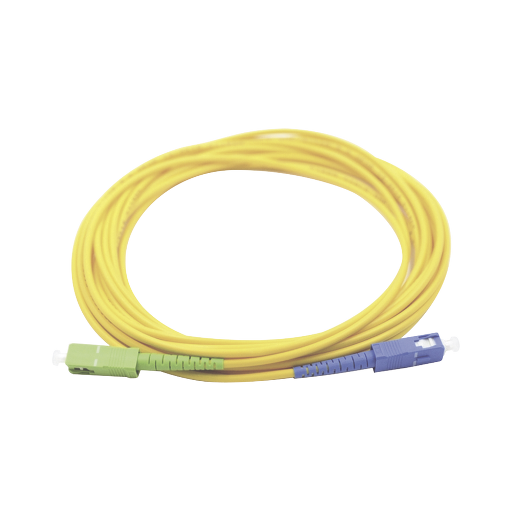 Jumper de Fibra Óptica Monomodo SC/UPC SC/APC Simplex, Color Amarillo 1 Metro (3.28 Pies)
