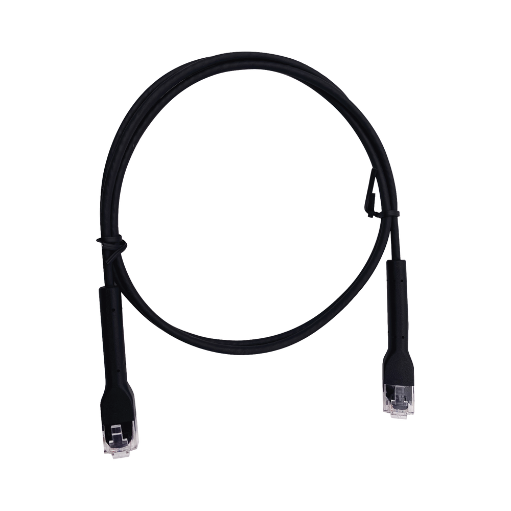 Mini Patch Cord Cat6 Ultra Slim 1.5 Metros (4.92 Pies) Negro ? Ahorra Espacio sin Organizadores, con Bota Flexible