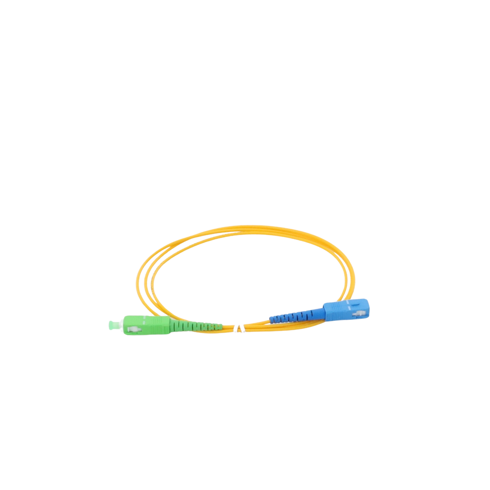 Jumper de Fibra Óptica Monomodo SC/APC-SC/UPC Simplex de 1 Metro (3.28 Pies), 2mm