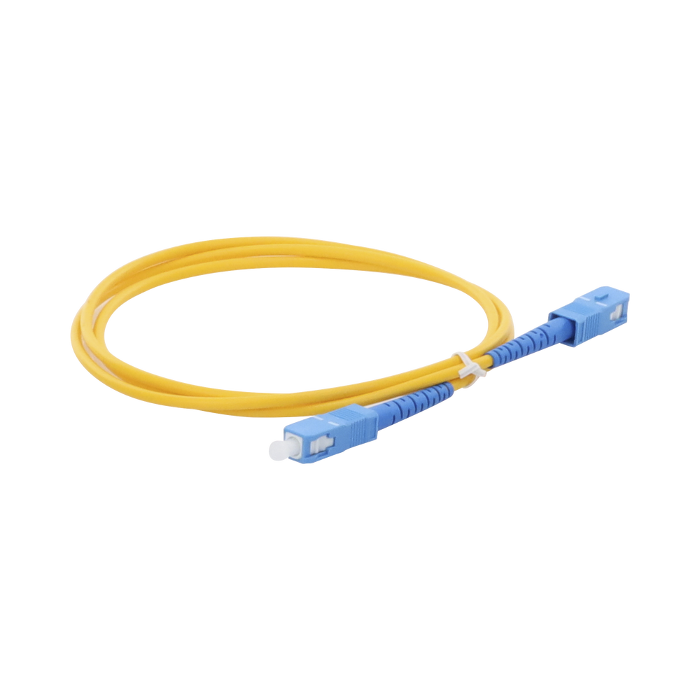 Jumper de Fibra Óptica Monomodo SC/UPC-SC/UPC Simplex de 1 Metro (3.28 Pies), 3mm