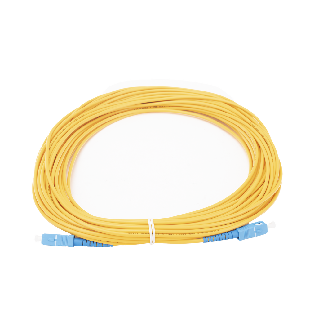 Jumper de Fibra Óptica Monomodo SC/UPC-SC/UPC Simplex de 20 Metros (65.62 Pies), 3mm
